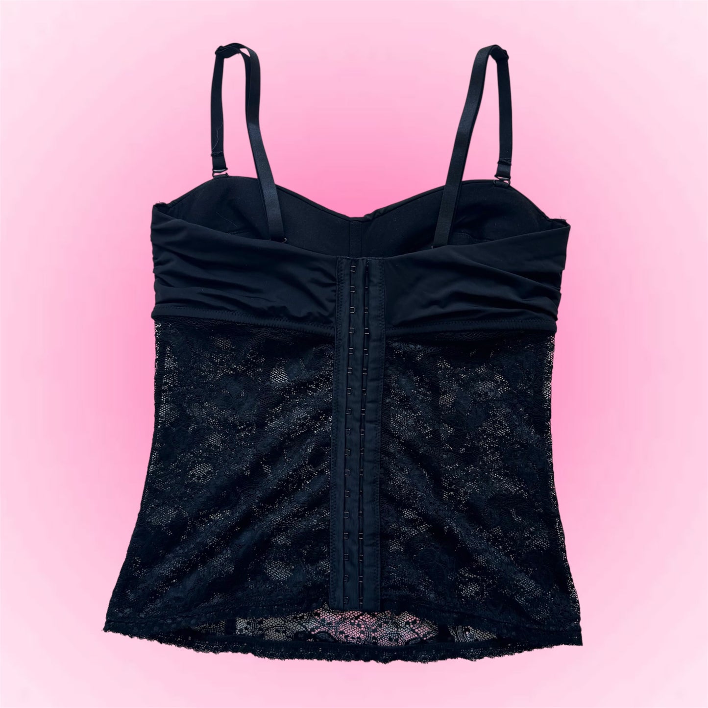 Black lace corset top (S)