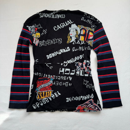 Black Y2k longsleeve (S)