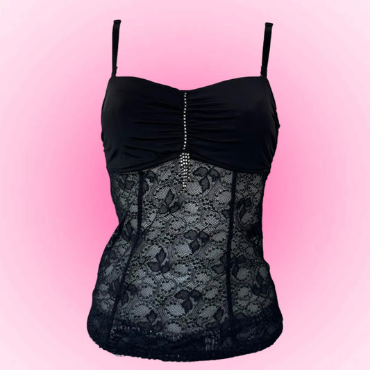 Black lace corset top (S)