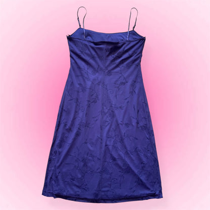 Purple glittery flower dress (M)