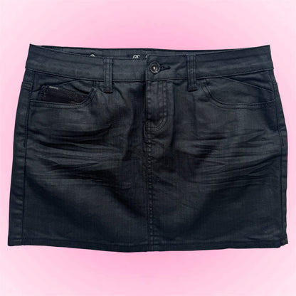 Black sequin mini skirt (M)