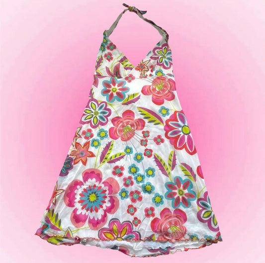 Summer vintage neckholder dress (M)