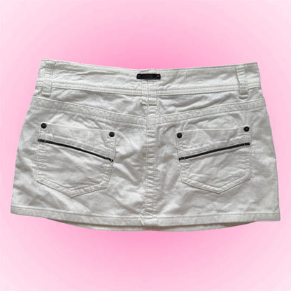 White Y2K Mini Skirt (S)