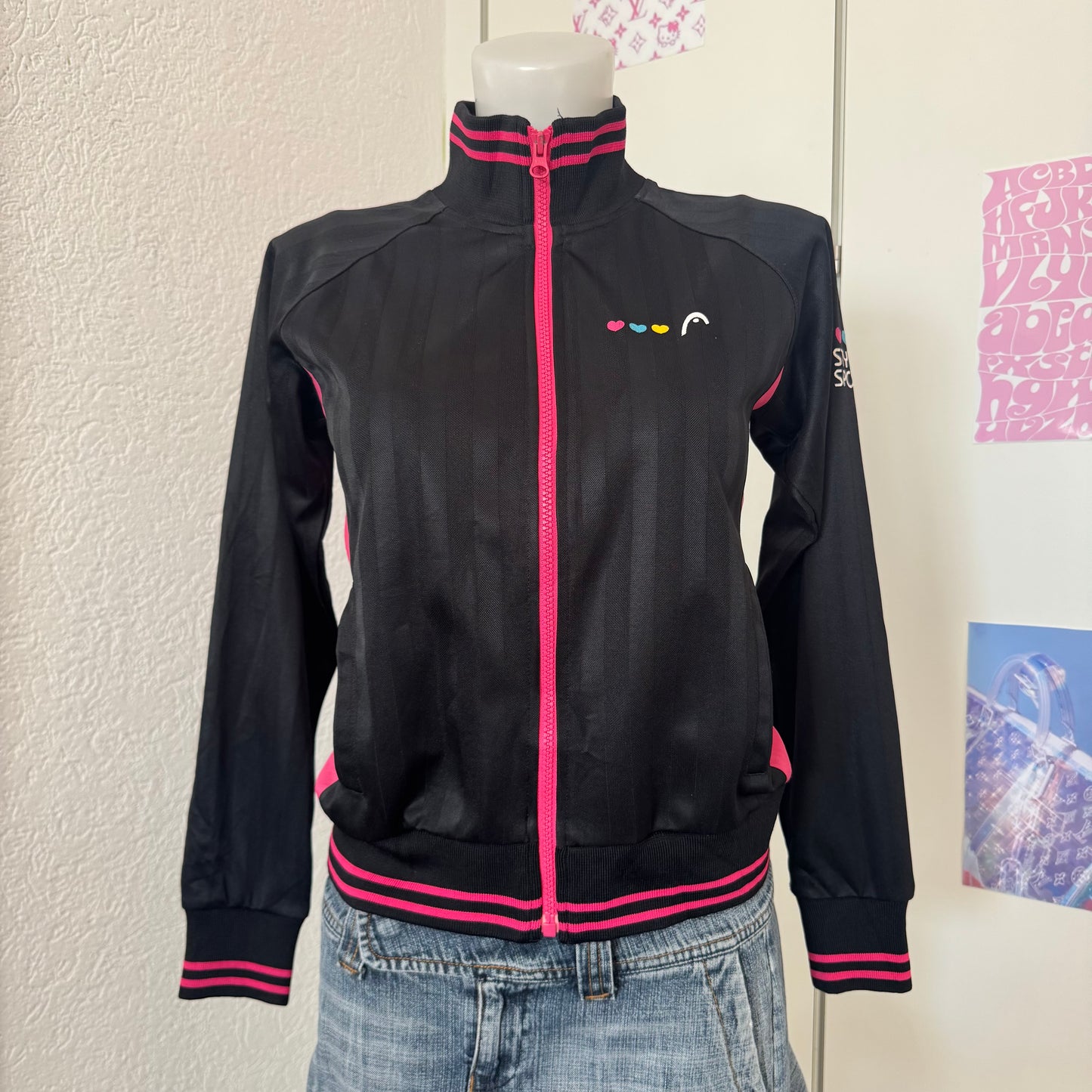 Black& Pink Track Jacket (XS)