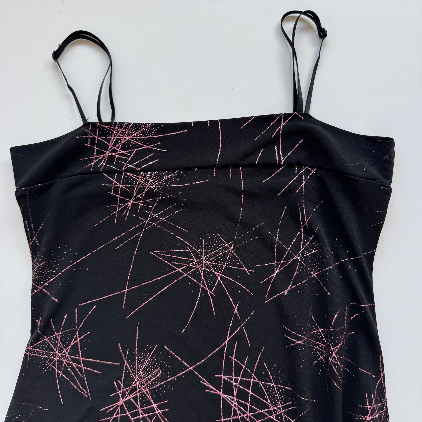 Black Glittery Asymmetrical Top (M)