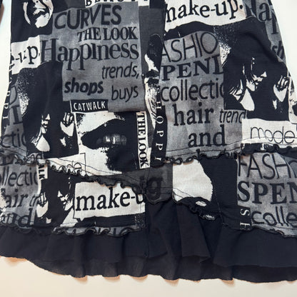 Y2k Magazine Print Top (S)