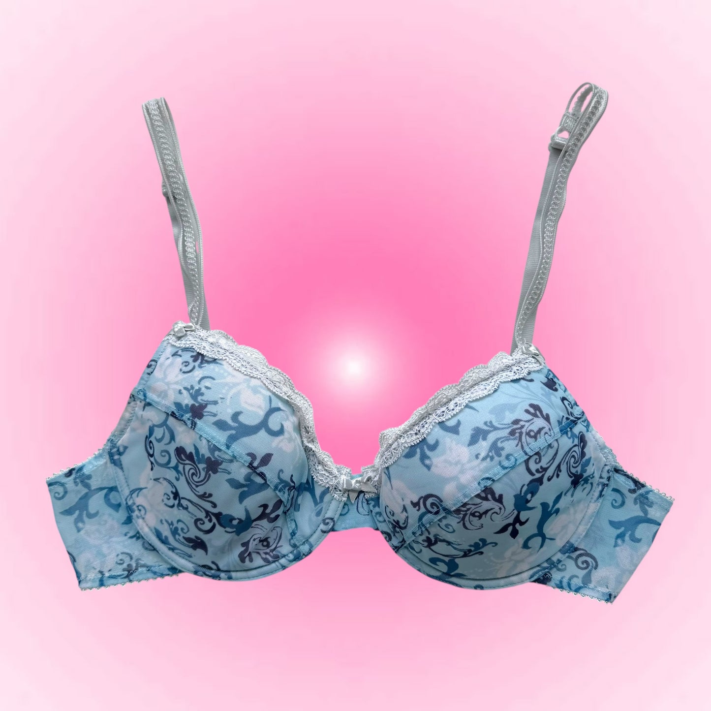 Blue Floral Sheer Cami Set (M)