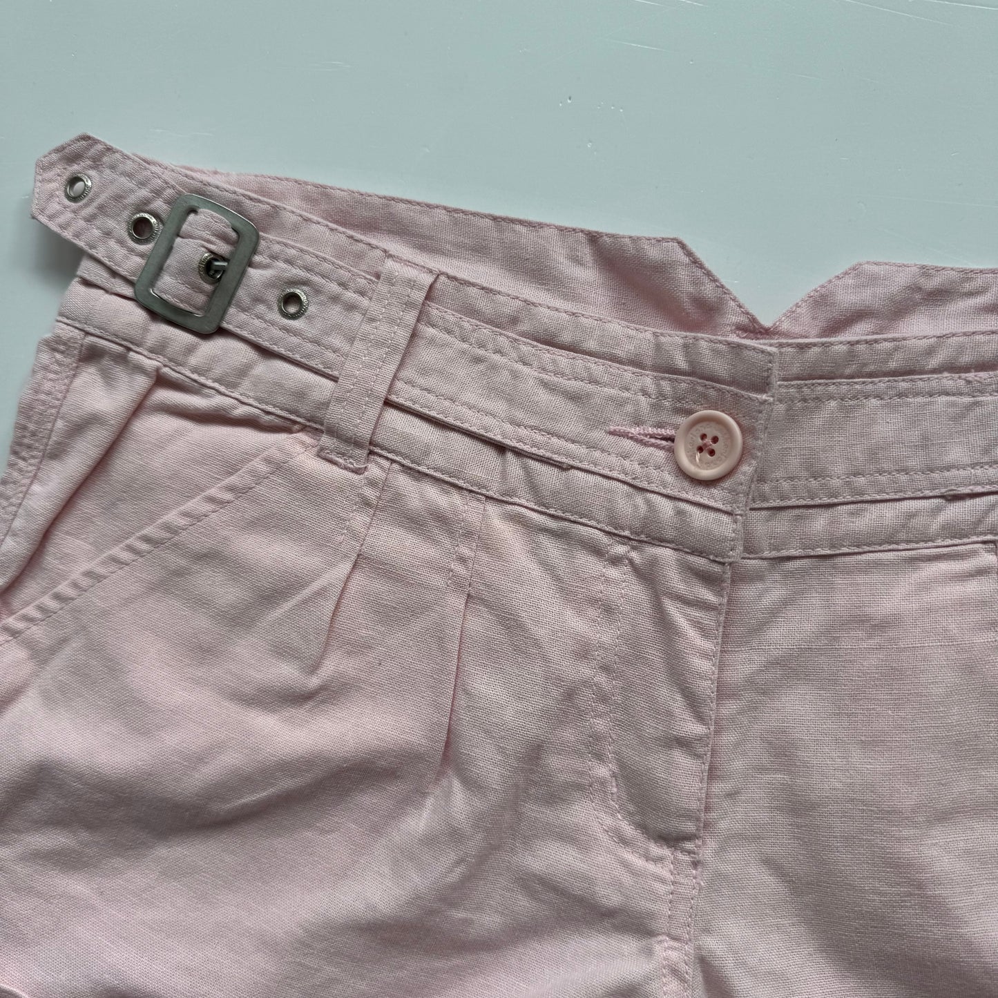 Pink Linen Y2k Shorts (S)