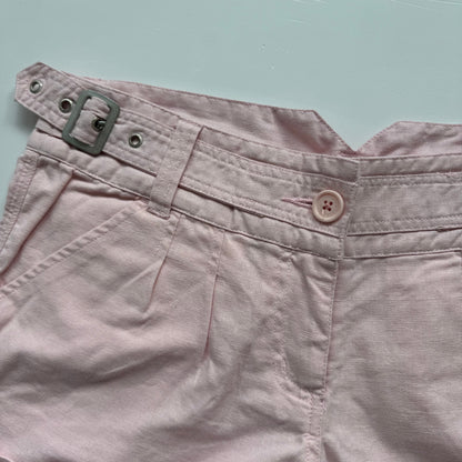 Pink Linen Y2k Shorts (S)
