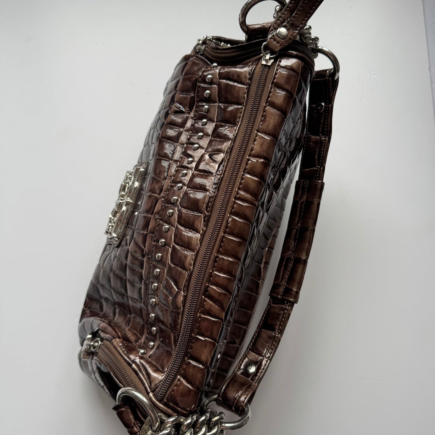 Brown Croc Vintage Bag