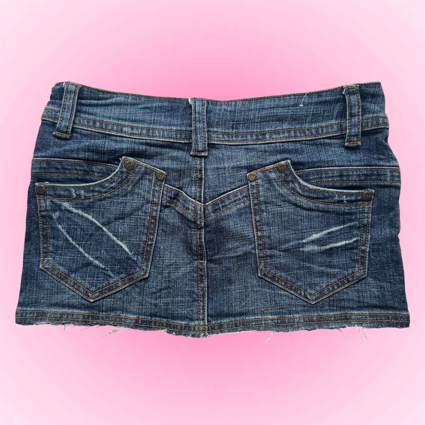 Blue Denim Y2K Mini Skirt