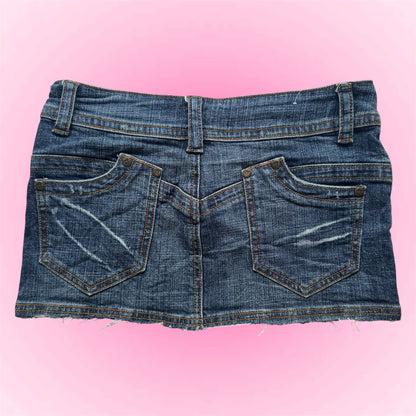 Blue Denim Y2K Mini Skirt