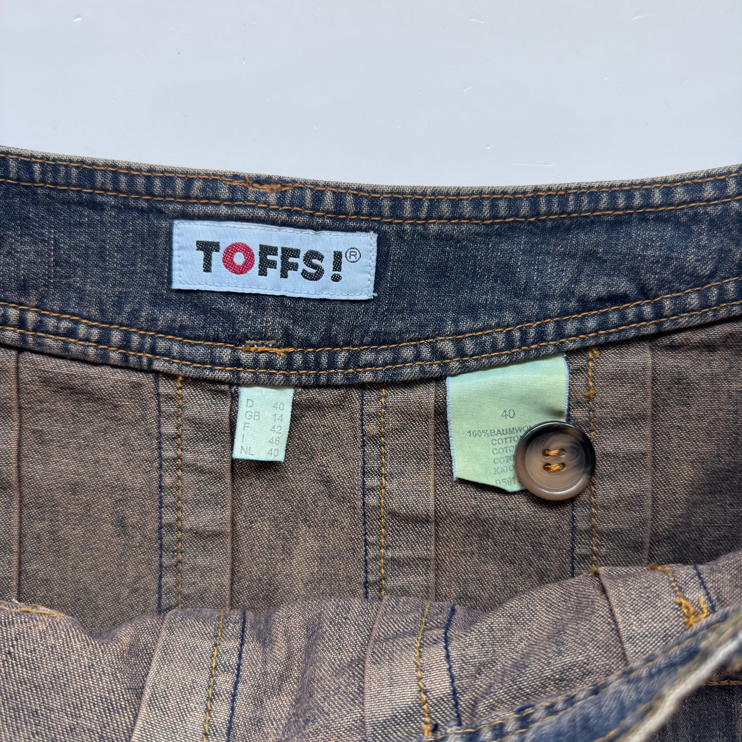 Vintage Denim Mini Skirt (M)