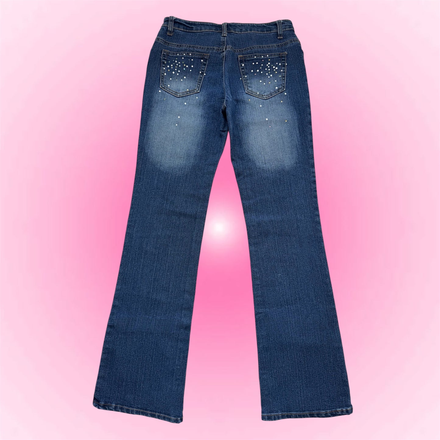 Y2k rhinestones jeans (M)