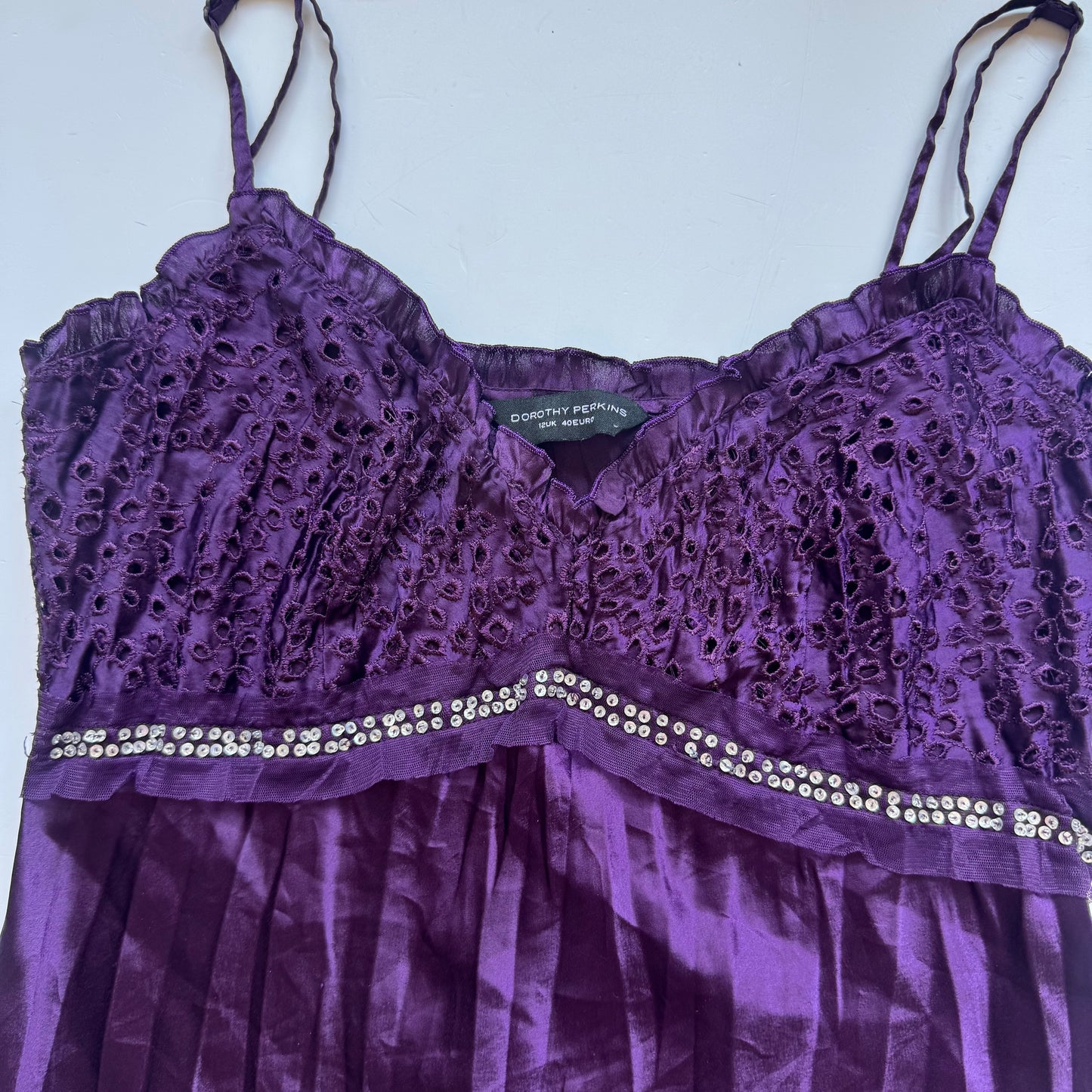 Plum Lace Y2K Babydoll Top (M)