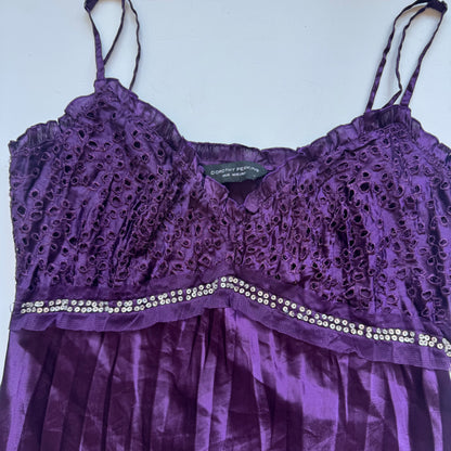 Plum Lace Y2K Babydoll Top (M)