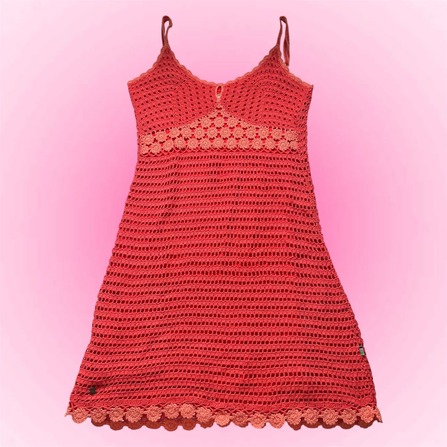 Crochet Y2K Mini Dress (S/M)