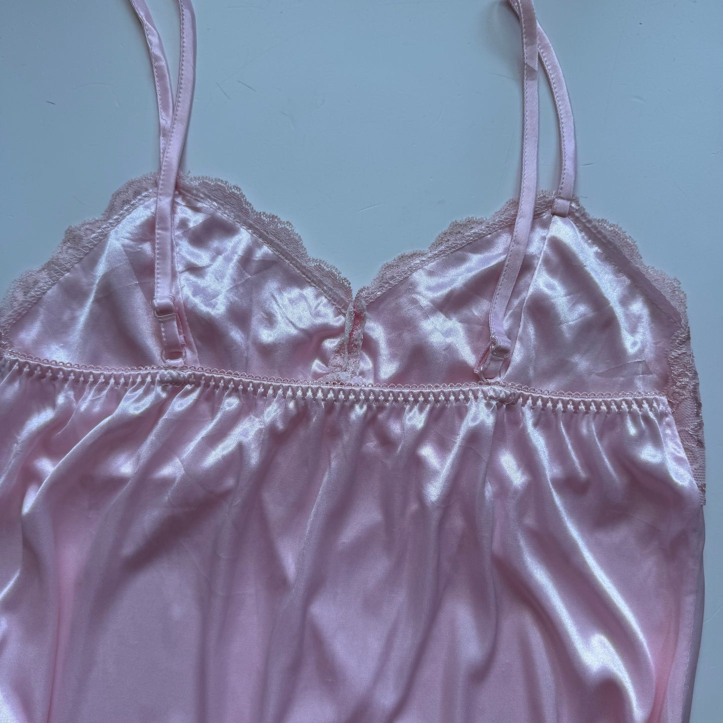 Light Pink Satin Lace Cami (S)