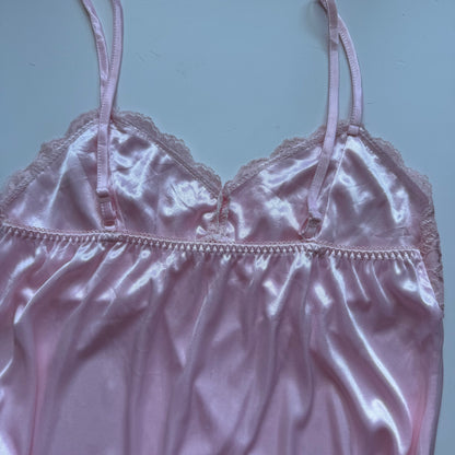 Light Pink Satin Lace Cami (S)