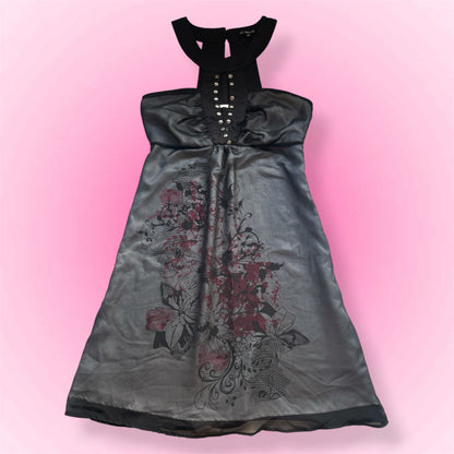 Black Sheer Vintage Dress (M)
