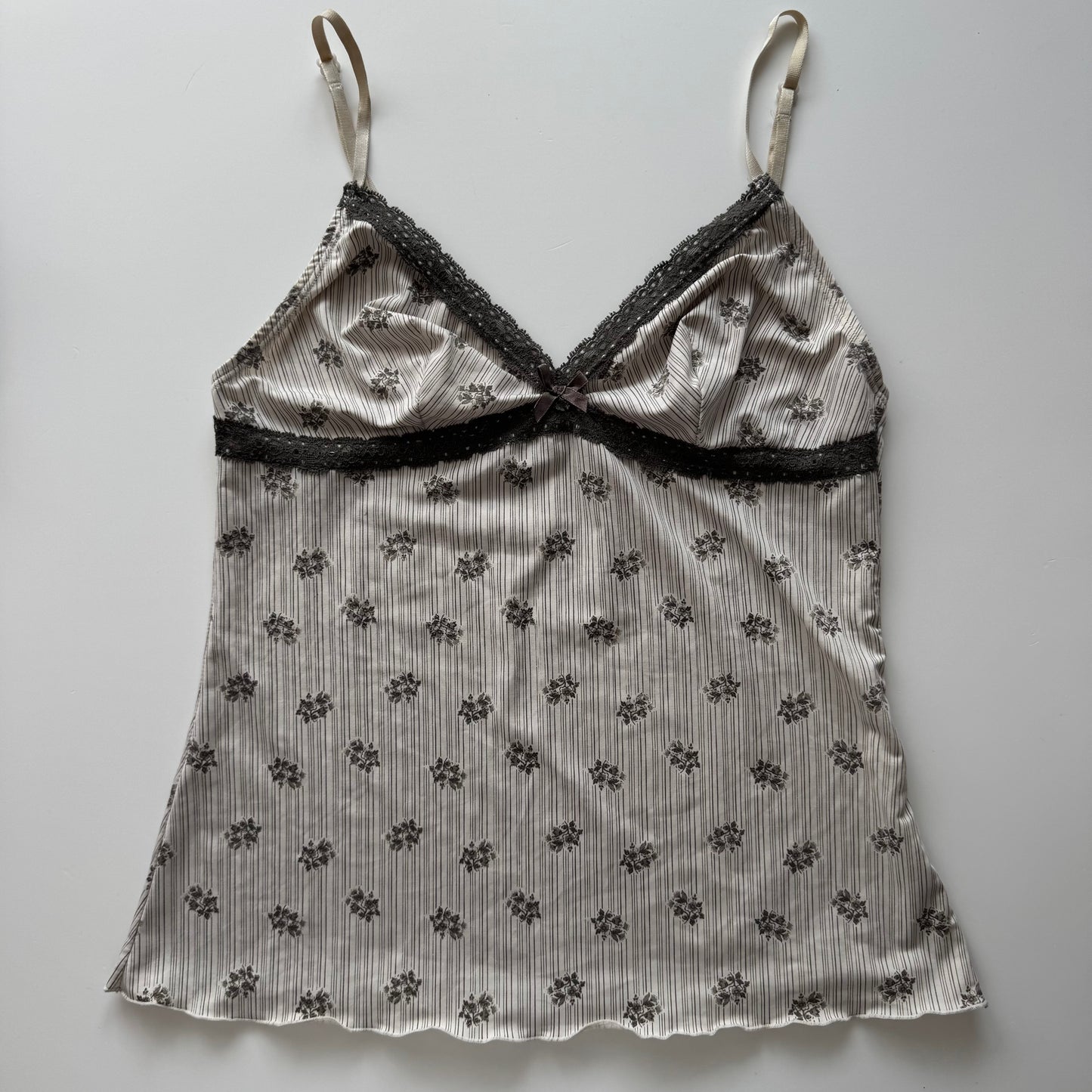 White Y2K cami top (M)