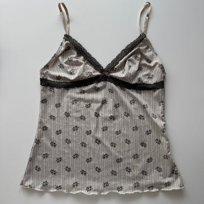 White Y2K cami top (M)