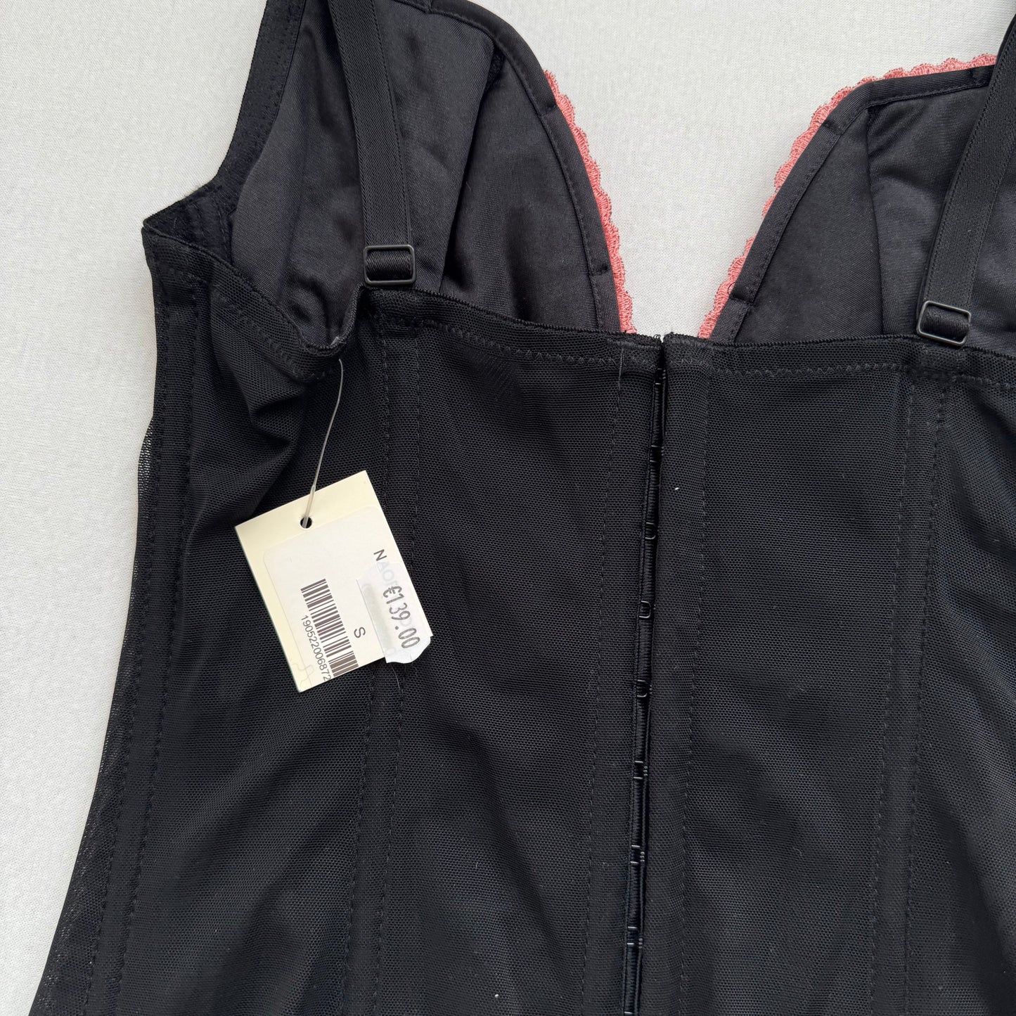 Pretty black corset (70B) deadstock, new with tags