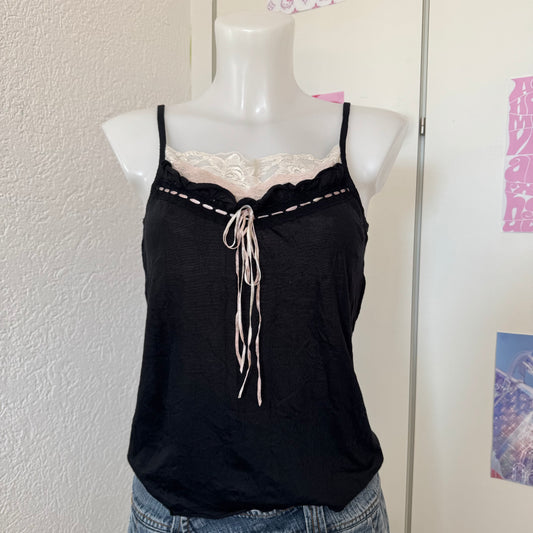 Black fairy lace top (M)