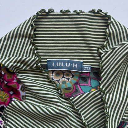 Vintage Floral Patchwork Long Sleeve Top (S)