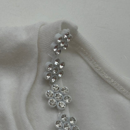 White Ruched Coquette Tshirt (M)
