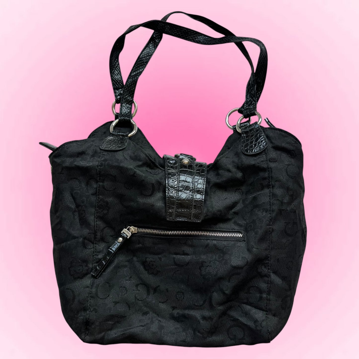 Vintage Black Gussaci Shoulder Bag