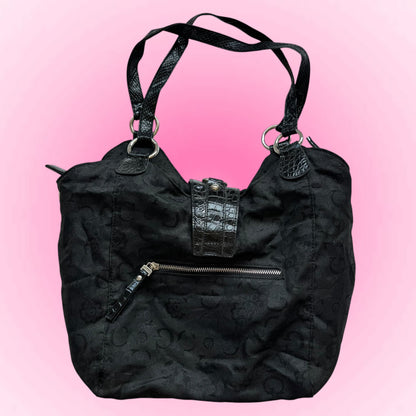 Vintage Black Gussaci Shoulder Bag