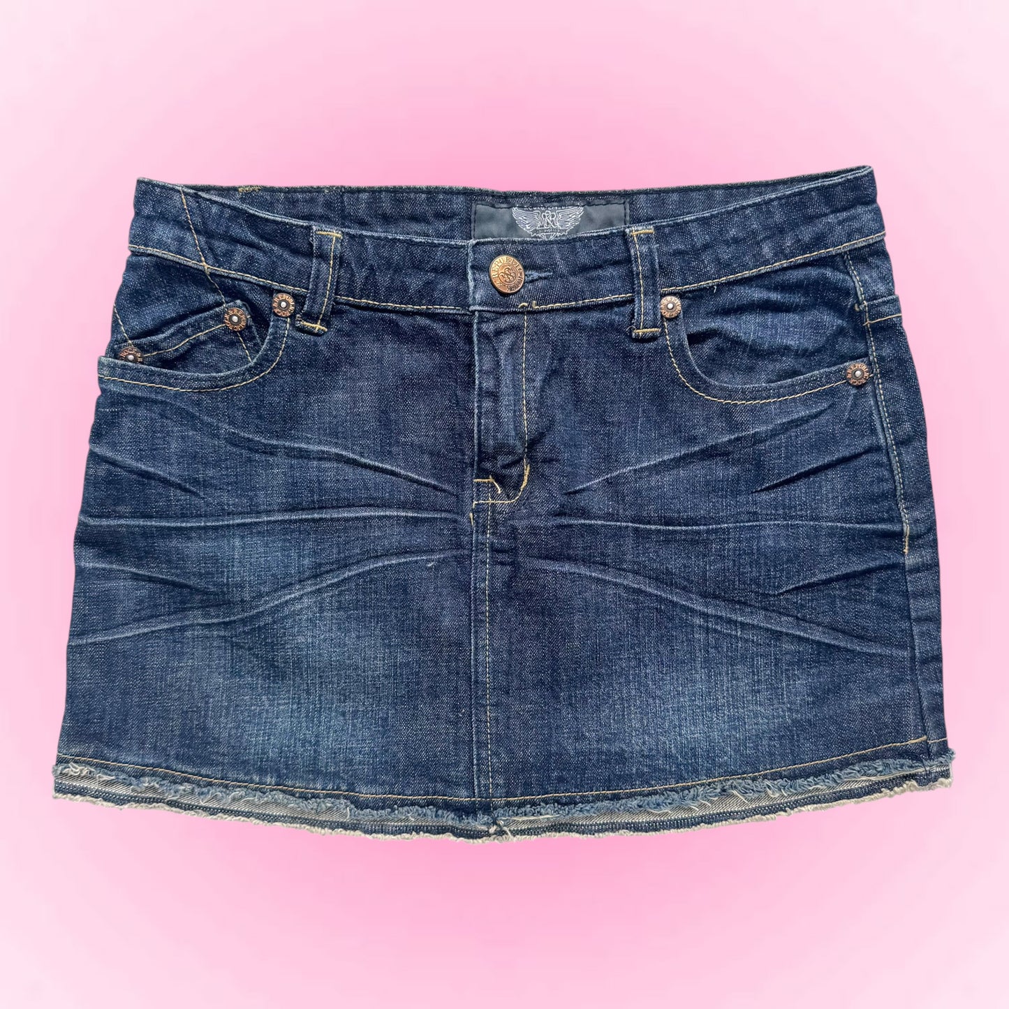 Rock & Republic Blue Denim Mini Y2k Skirt (XS)