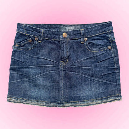 Rock & Republic Blue Denim Mini Y2k Skirt (XS)