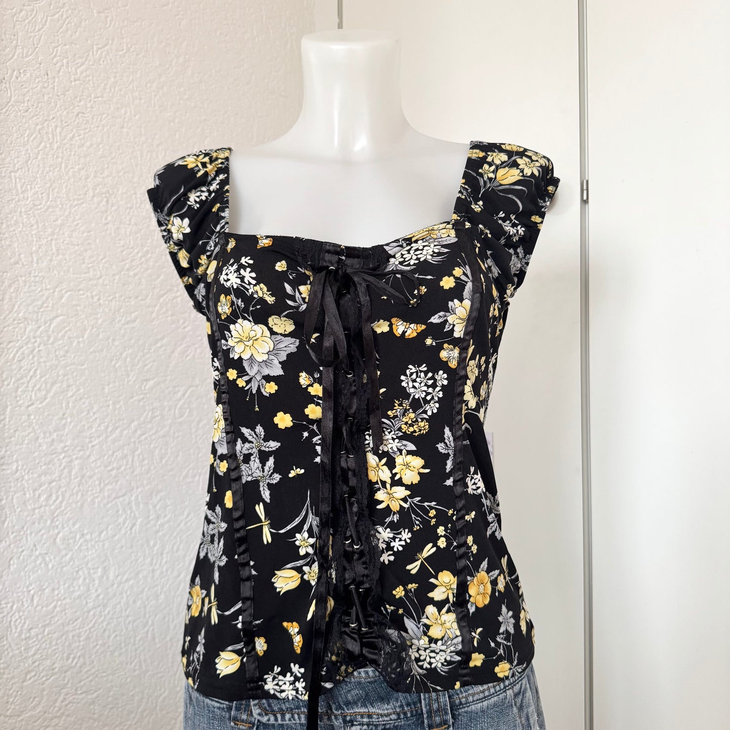 Floral Tie-Front Top (M)