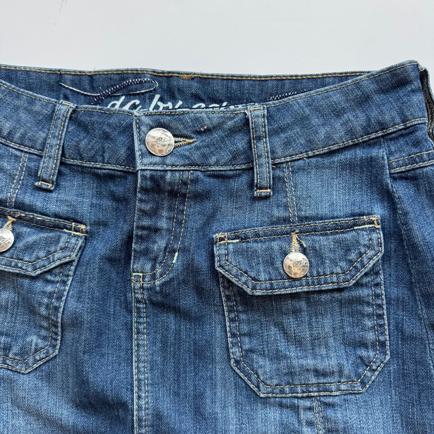 Vintage Denim Mini Skirt (S)