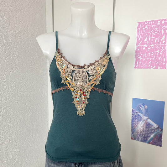 Blue fairy sequin top (S)