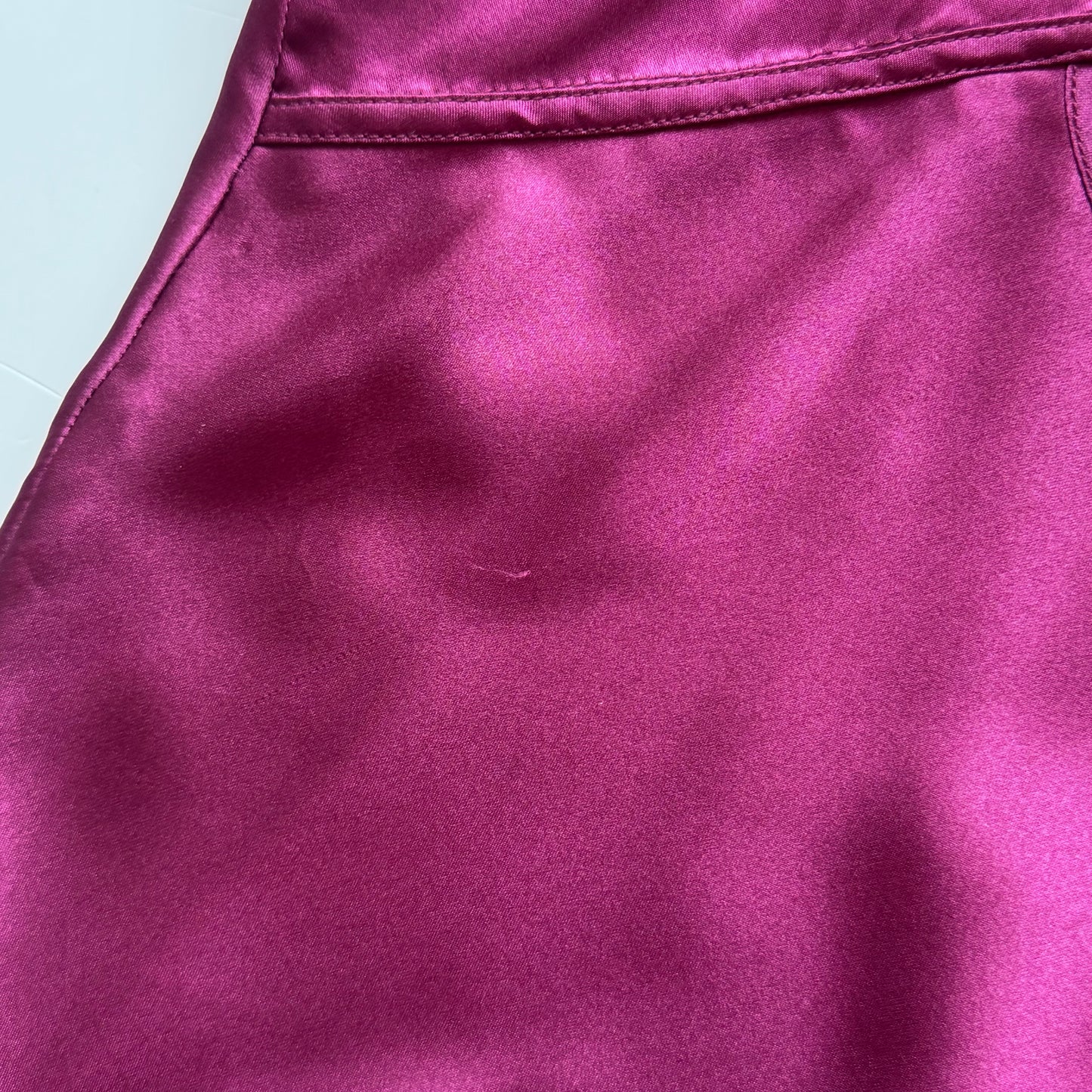 Pink Satin Ruffle Cami (S)