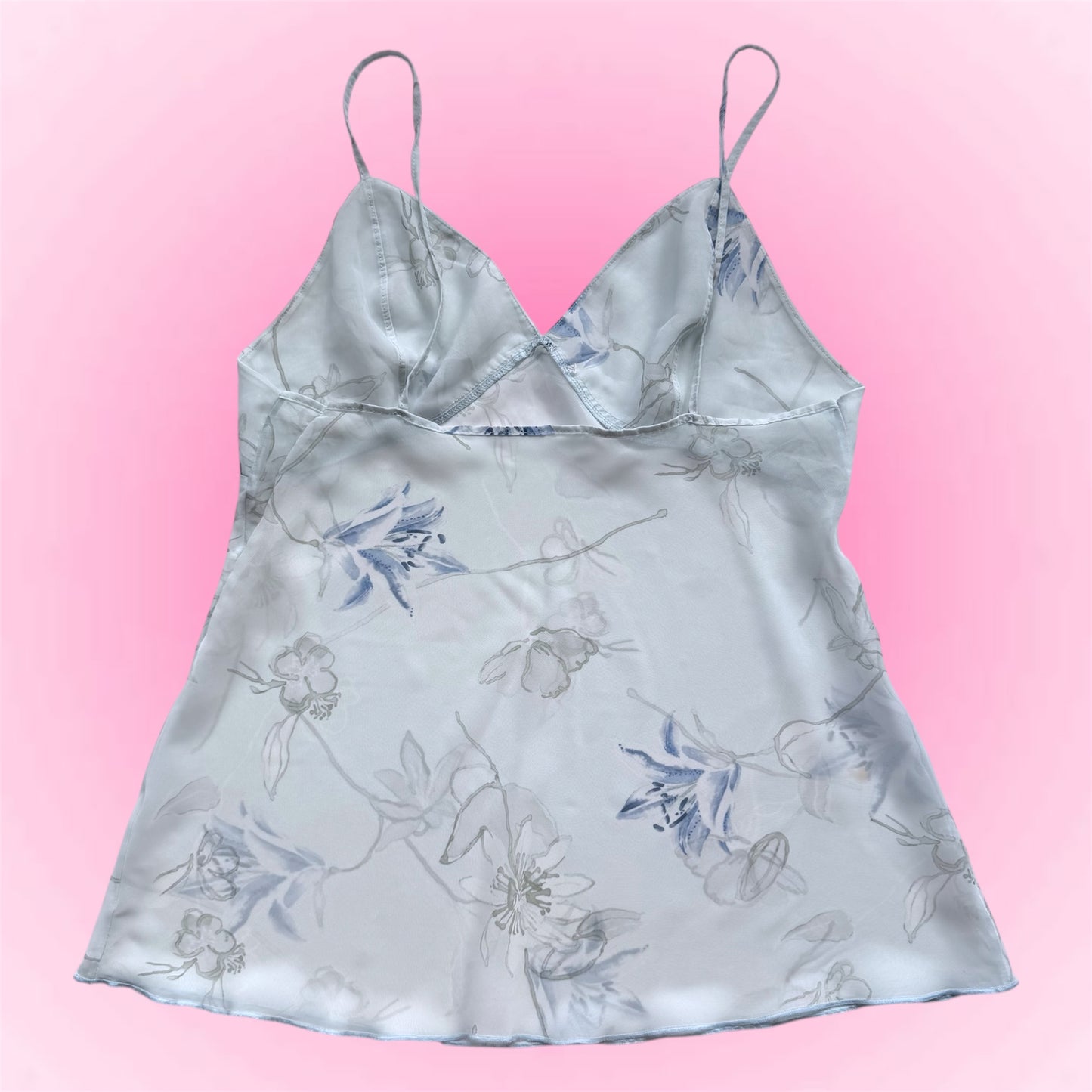 Blue Floral Y2K Cami Top (L)