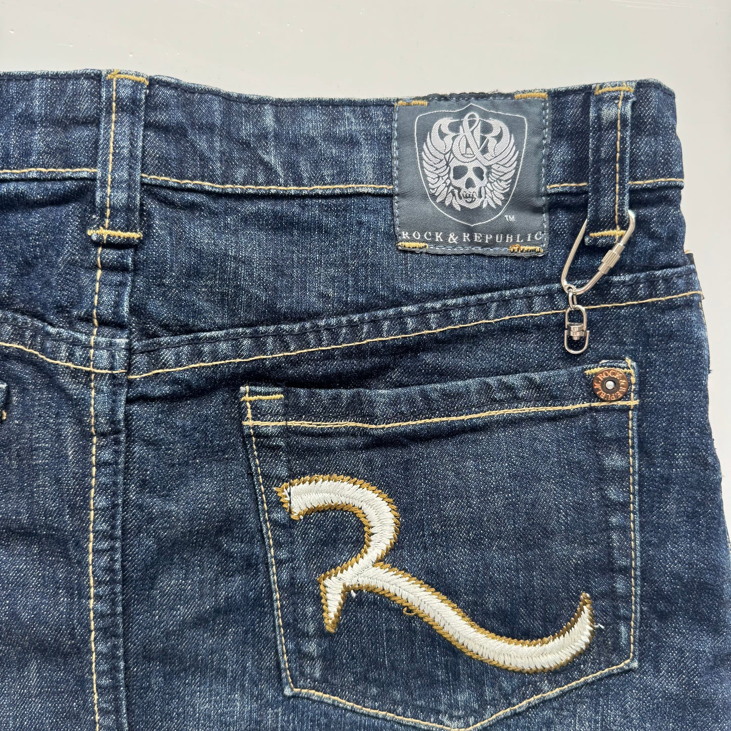 Rock & Republic Blue Denim Mini Y2k Skirt (XS)