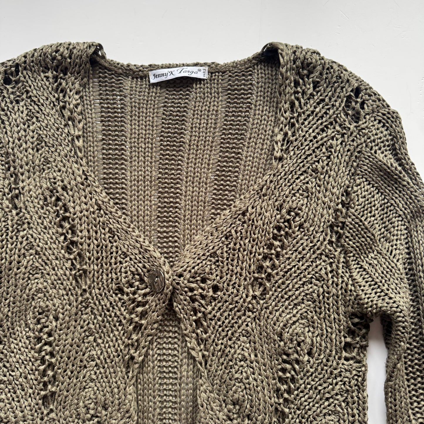 Cropped Knit Cardigan (S)