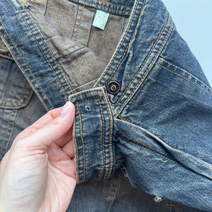 Vintage Denim Mini Skirt (M)