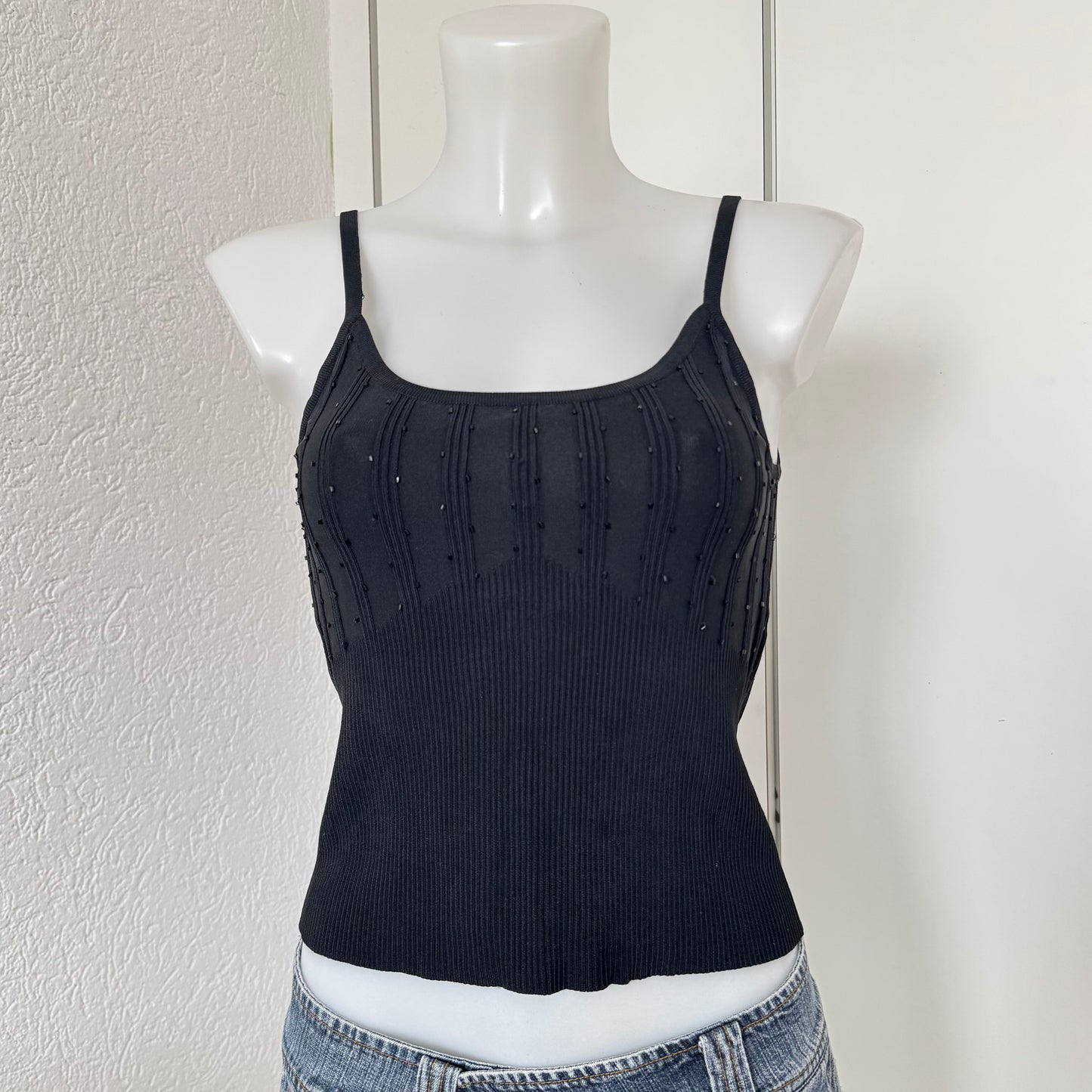 Ribbed Pearl Tank Top (XS)