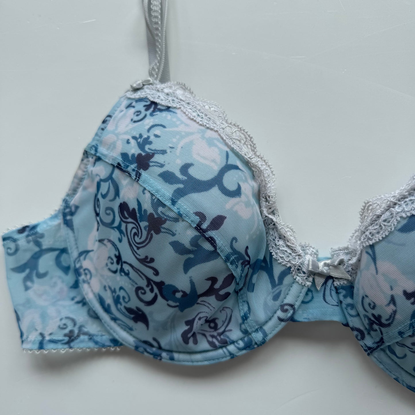 Blue Floral Sheer Cami Set (M)