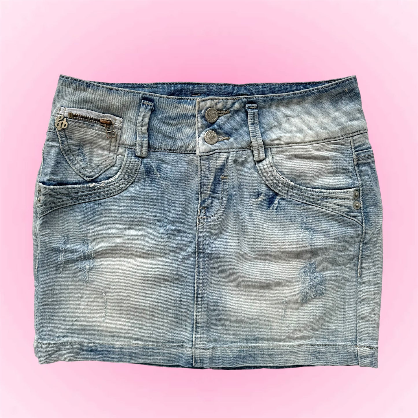 Denim mini skirt (XS)