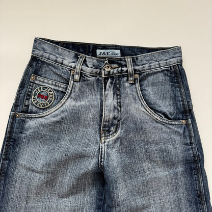 Light Blue Y2k Streetwear Cargo Jeans (XS)