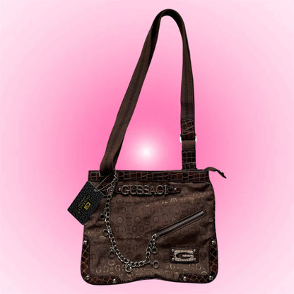 Brown Gussaci Crossbody Bag