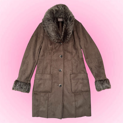 Vintage brown afghan coat (S)