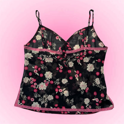 Black flower top (M)