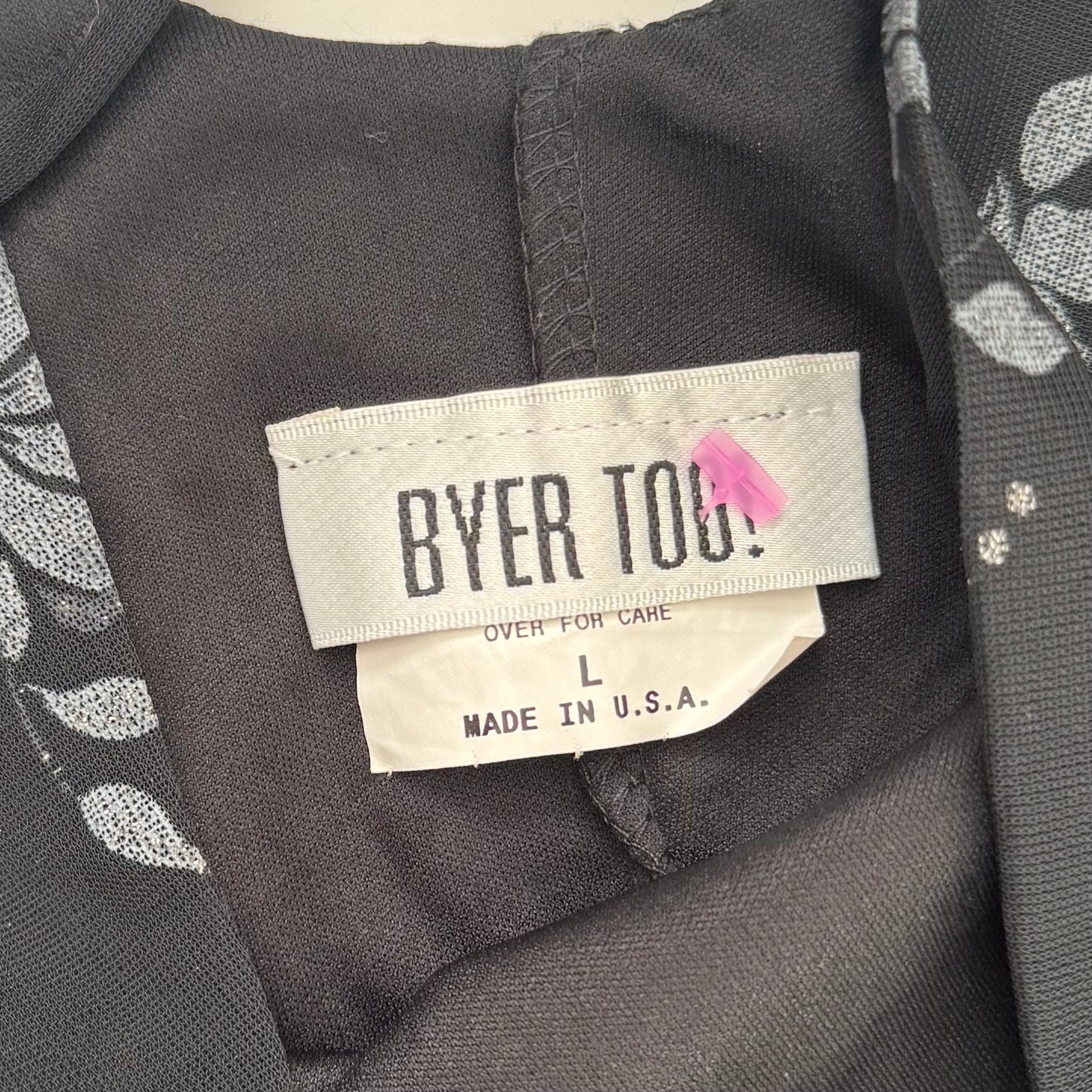 Black Y2K flower dress (L)